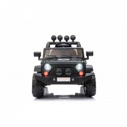 Auto macchina elettrica fuoristrada adventure per bambini nera 12V MP3 Led con Telecomando Full Optional Sedili in Pelle