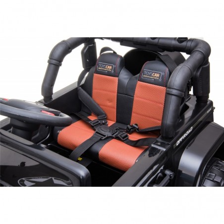 Auto macchina elettrica fuoristrada adventure per bambini nera 12V MP3 Led con Telecomando Full Optional Sedili in Pelle