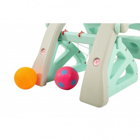 Scivolo Per bambini 2 in 1 Con Basket Esterni Interno Giardino Multifunzione H53 X L105 X L52 