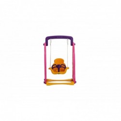 Scivolo Per Bambini Con Altalena Giardino Esterni Interno Multifunzione Con Canestro H122 X L186 X L155 PartyPink