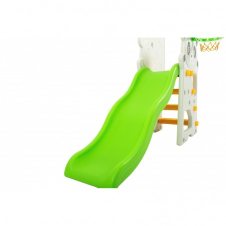 Scivolo Per Bambini Con Altalena Giardino Esterni Interno Multifunzione Con Canestro H120 X L153 X L160 PANDA