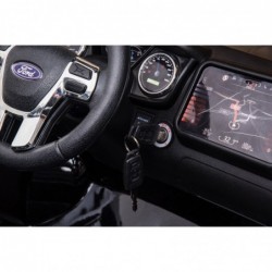 Auto Elettrica per Bambini 2 posti Ford Ranger Raptor Nera 12 Volt Ruote in Gomma Sedile in Pelle porte apribili e telecomando 2