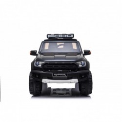 Auto Elettrica per Bambini 2 posti Ford Ranger Raptor Nera 12 Volt Ruote in Gomma Sedile in Pelle porte apribili e telecomando 2