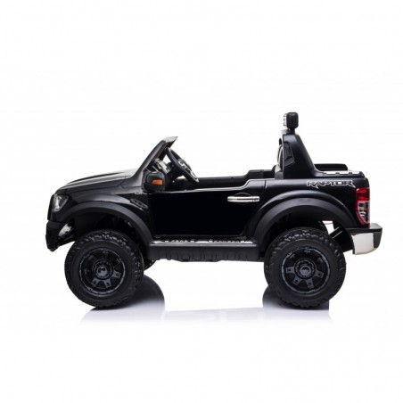 Auto Elettrica per Bambini 2 posti Ford Ranger Raptor Nera 12 Volt Ruote in Gomma Sedile in Pelle porte apribili e telecomando 2