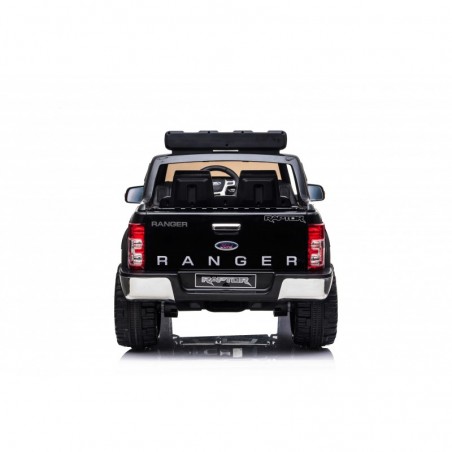 Auto Elettrica per Bambini 2 posti Ford Ranger Raptor Nera 12 Volt Ruote in Gomma Sedile in Pelle porte apribili e telecomando 2