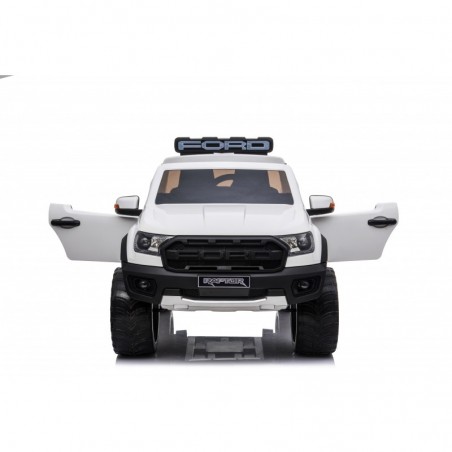 Auto Elettrica per Bambini 2 posti Ford Ranger Raptor 12 Volt Ruote in Gomma Sedile in Pelle porte apribili e telecomando 2.4 GH