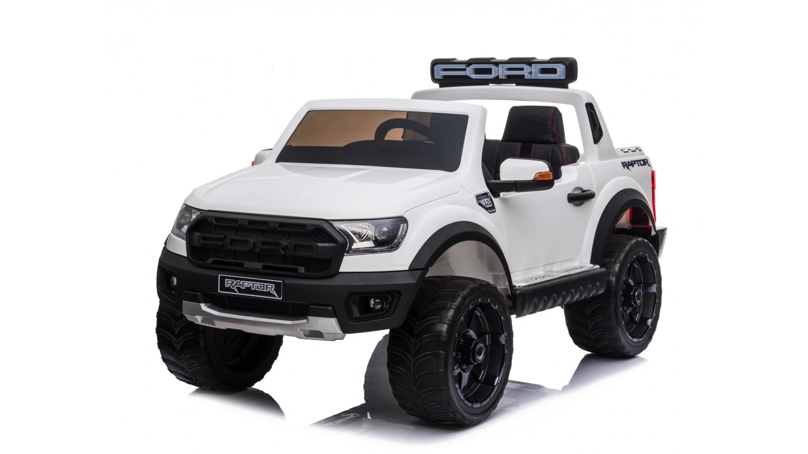 Auto Elettrica per Bambini 2 posti Ford Ranger Raptor 12 Volt Ruote in Gomma Sedile in Pelle porte apribili e telecomando 2.4 GH