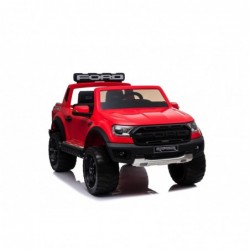 Auto Elettrica per Bambini 2 posti Ford Ranger Raptor Rossa 12 Volt Ruote in Gomma Sedile in Pelle porte apribili e telecomando