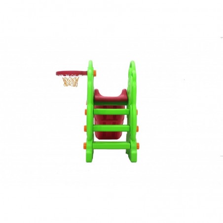 Scivolo Per bambini Esterni Interno Giardino Con Basket Multifunzione H110 X L170 X L85 Orsetti Alta Resistenza Eco-Friendly 