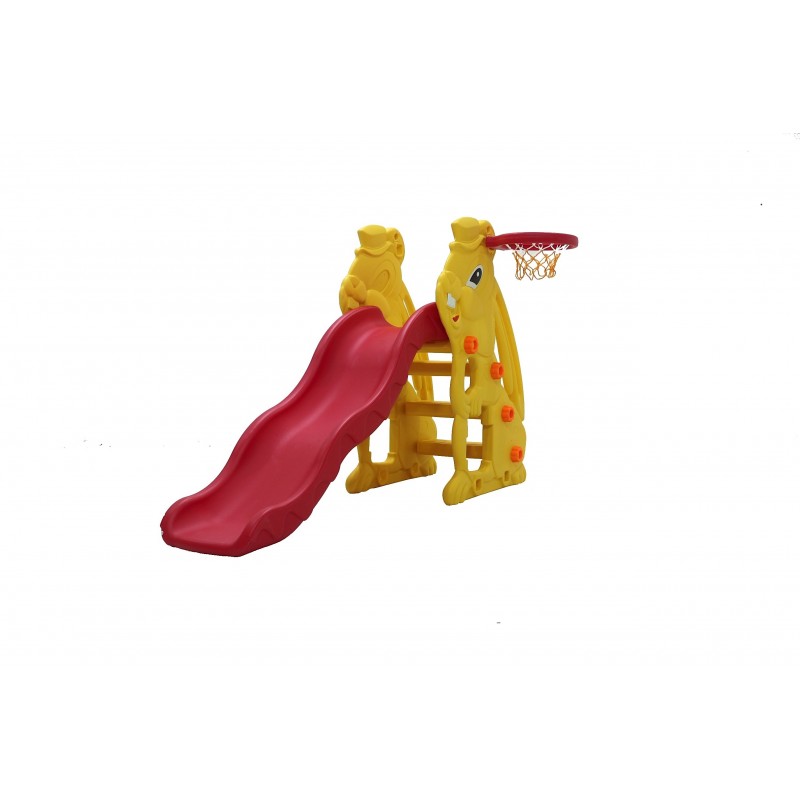 Scivolo Per bambini Esterni Interno Giardino Con Basket Multifunzione H110 X L170 X L85 Castornino Alta Resistenza Eco-Friendly 