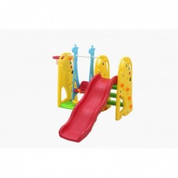 SCIVOLO PER BAMBINI CON ALTALENA GIARDINO ESTERNI INTERNO MULTIFUNZIONE CON CANESTRO H123 X L170 X L160 GIRAFFA