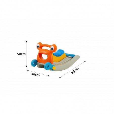 Scivolo per Bambini Cavallo a Dondolo Multifunzione in 1 H50 x L83 x L48