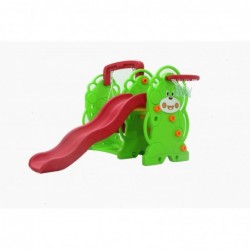 Scivolo per Bambini con Altalena Giardino Esterni Interno Multifunzione con canestro H87 x L169 x L112