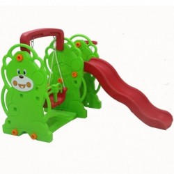 Scivolo per Bambini con Altalena Giardino Esterni Interno Multifunzione con canestro H87 x L169 x L112