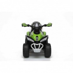 Quad Elettrico Per Bambini Racer verde con luci suoni Mp3 bauletto marcia avanti indietro e accellelratore