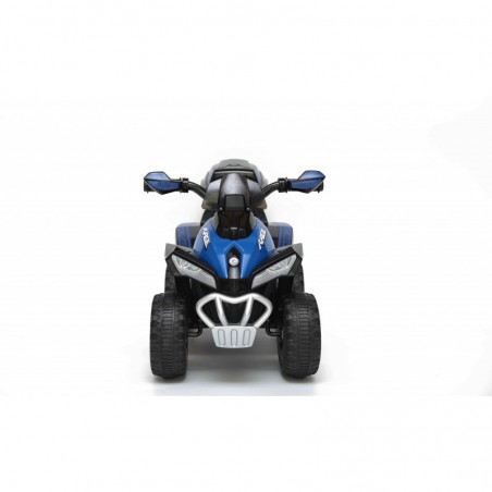 Quad Elettrico Per Bambini Racer Blue con luci suoni Mp3 bauletto marcia avanti indietro e accellelratore