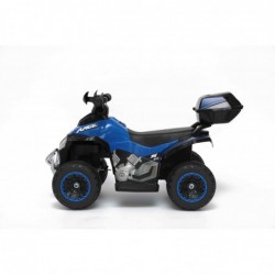 Quad Elettrico Per Bambini Racer Blue con luci suoni Mp3 bauletto marcia avanti indietro e accellelratore