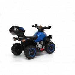 Quad Elettrico Per Bambini Racer Blue con luci suoni Mp3 bauletto marcia avanti indietro e accellelratore