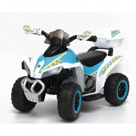 Quad Elettrico Per Bambini Racer Sport con luci suoni Mp3  bauletto marcia avanti indietro e accellelratore