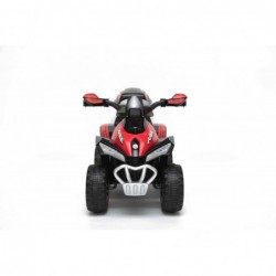 Quad Elettrico Per Bambini Racer Rosso con luci suoni Mp3  bauletto marcia avanti indietro e accellelratore