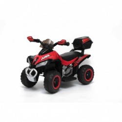 Quad Elettrico Per Bambini Racer Rosso con luci suoni Mp3  bauletto marcia avanti indietro e accellelratore