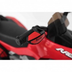 Quad Elettrico Per Bambini Racer Rosso con luci suoni Mp3  bauletto marcia avanti indietro e accellelratore