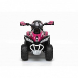 Quad Elettrico Per Bambini Racer  Rosa con luci suoni Mp3  bauletto marcia avanti indietro e accellelratore