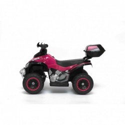 Quad Elettrico Per Bambini Racer  Rosa con luci suoni Mp3  bauletto marcia avanti indietro e accellelratore