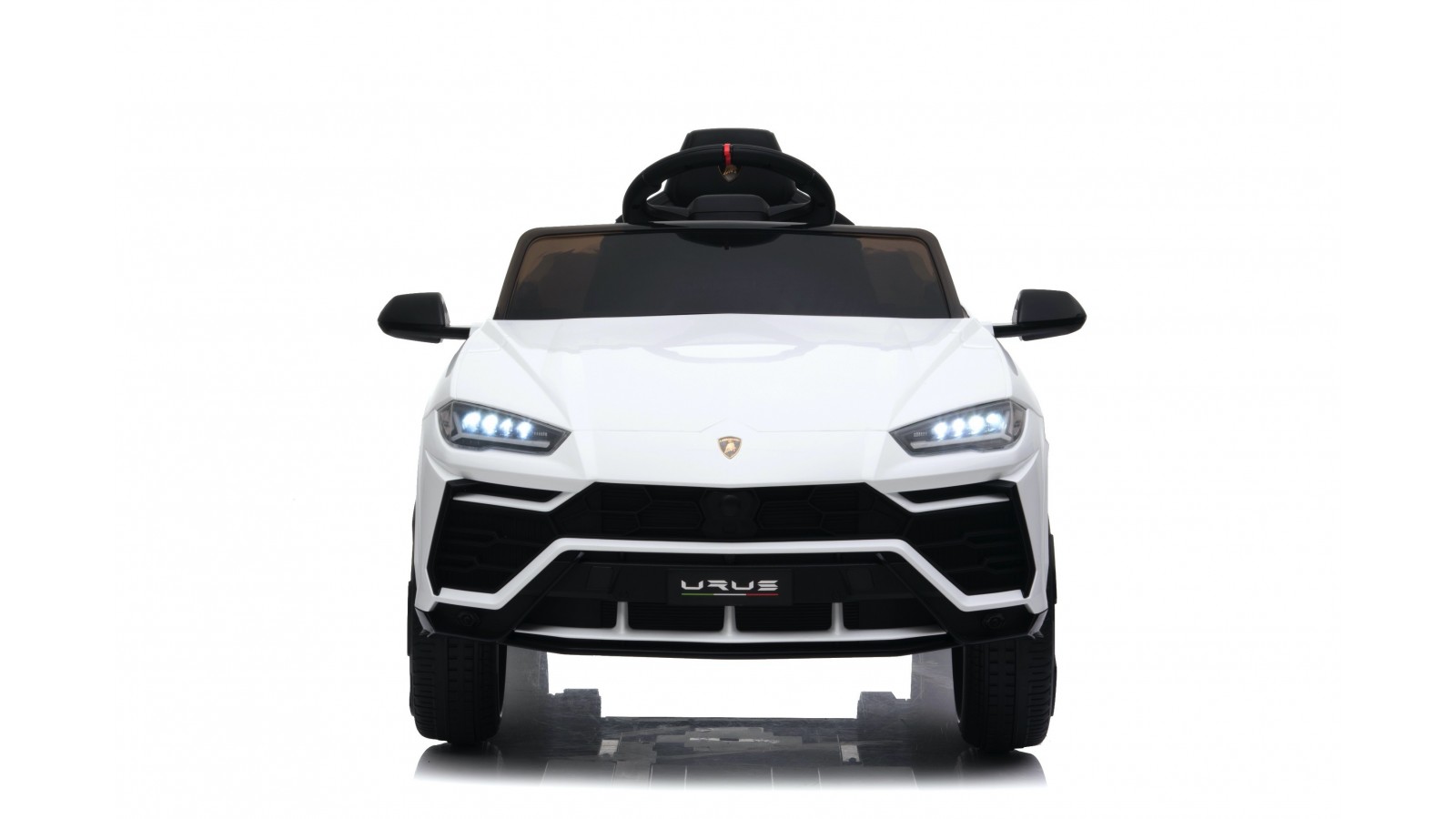 Auto Macchina Elettrica per Bambini 12V Lamborghini URUS Bianca con Telecomando Porte apribili Led e suoni Mp3