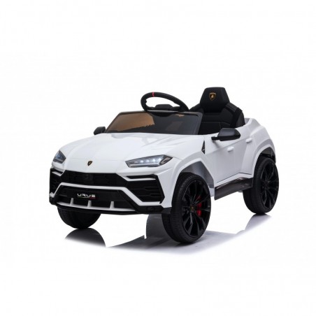 Auto Macchina Elettrica per Bambini 12V Lamborghini URUS Bianca con Telecomando Porte apribili Led e suoni Mp3