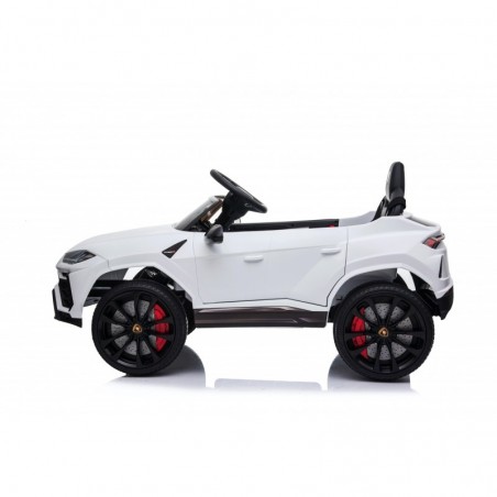 Auto Macchina Elettrica per Bambini 12V Lamborghini URUS Bianca con Telecomando Porte apribili Led e suoni Mp3