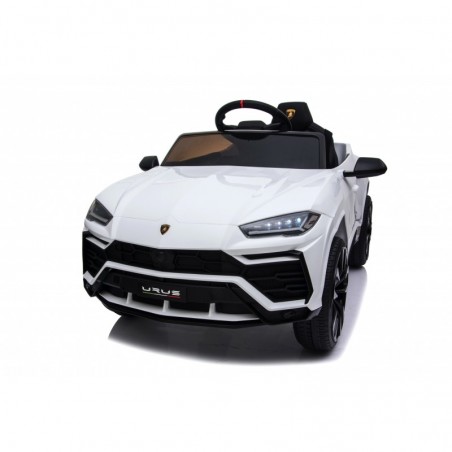 Auto Macchina Elettrica per Bambini 12V Lamborghini URUS Bianca con Telecomando Porte apribili Led e suoni Mp3