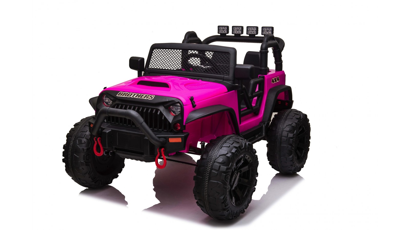 Auto Macchina Elettrica Fuoristrada Big Adventure 24V Rosa per Bambini 2 Posti Full Optional sedile in pelle telecomando porte a