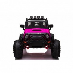 Auto Macchina Elettrica Fuoristrada Big Adventure 24V Rosa per Bambini 2 Posti Full Optional sedile in pelle telecomando porte a