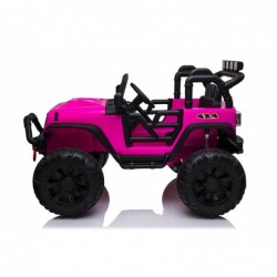 Auto Macchina Elettrica Fuoristrada Big Adventure 24V Rosa per Bambini 2 Posti Full Optional sedile in pelle telecomando porte a