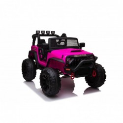 Auto Macchina Elettrica Fuoristrada Big Adventure 24V Rosa per Bambini 2 Posti Full Optional sedile in pelle telecomando porte a