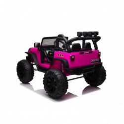 Auto Macchina Elettrica Fuoristrada Big Adventure 24V Rosa per Bambini 2 Posti Full Optional sedile in pelle telecomando porte a