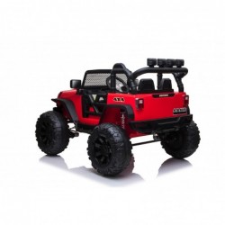 Auto Macchina Elettrica Fuoristrada Big Adventure 24V Rossa per Bambini 2 Posti Full Optional sedile in pelle telecomando porte