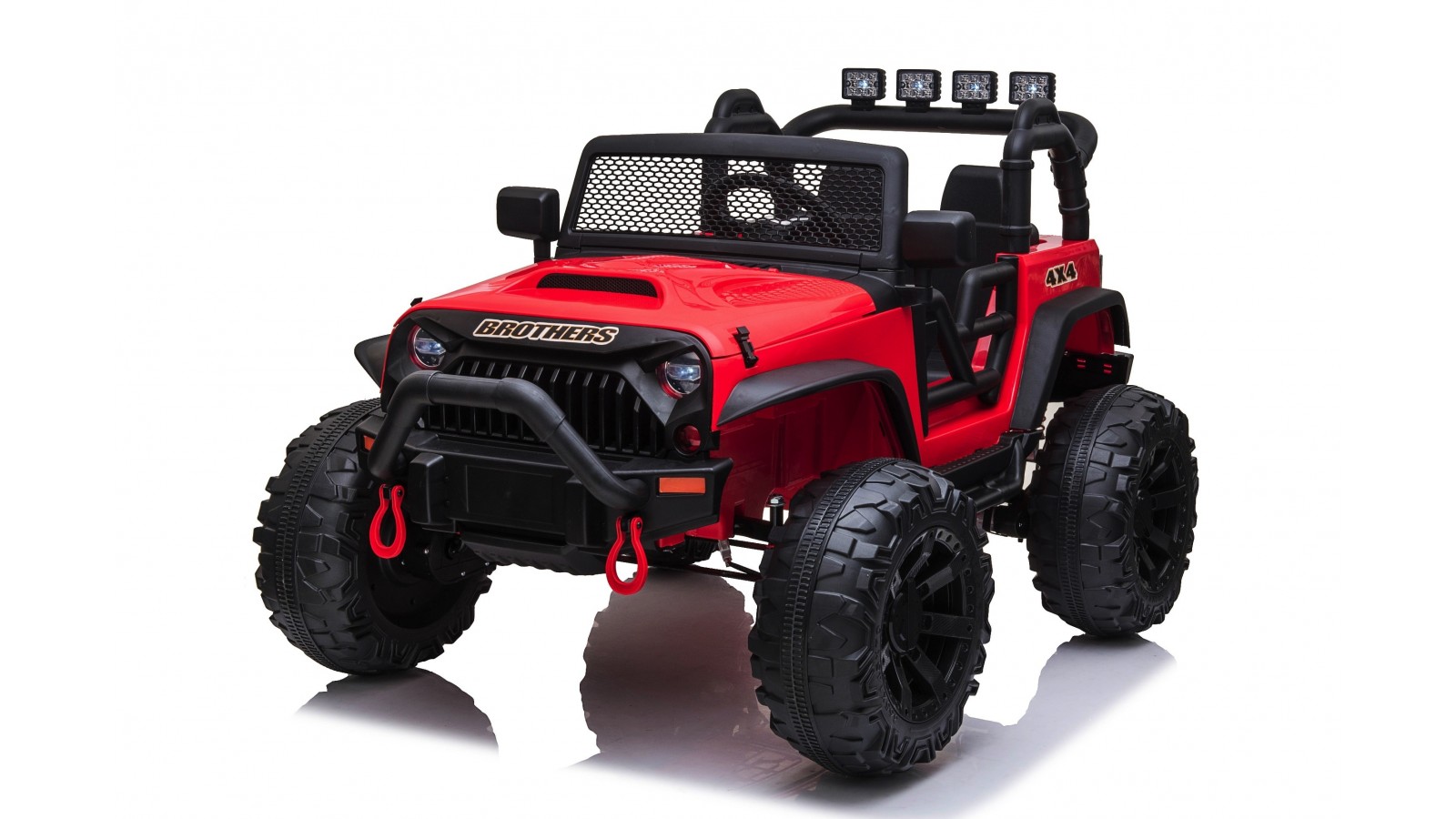 Auto Macchina Elettrica Fuoristrada Big Adventure 24V Rossa per Bambini 2 Posti Full Optional sedile in pelle telecomando porte