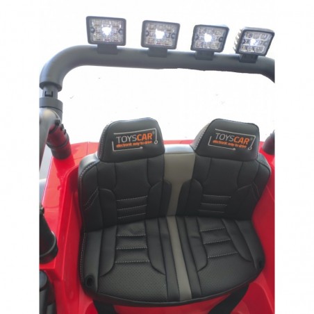 Auto Macchina Elettrica Fuoristrada Big Adventure 24V Rossa per Bambini 2 Posti Full Optional sedile in pelle telecomando porte