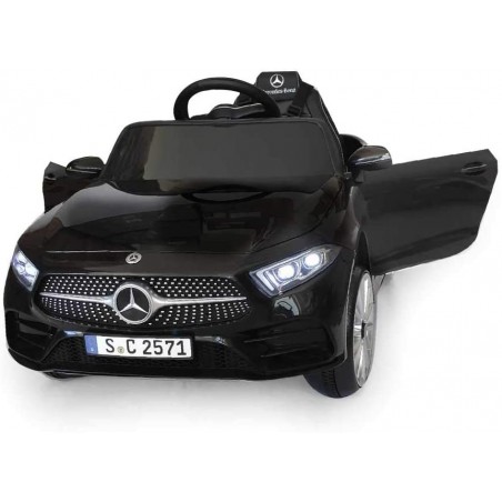 Auto Macchina Elettrica per Bambini 12V Mercedes CLS 350 AMG con Sedile in Pelle Telecomando 2.4 GHz Porte Apribili e MP3