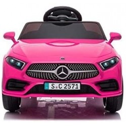 Auto Macchina Elettrica per Bambini 12V Mercedes CLS 350 AMG ROSA con Sedile in Pelle Telecomando 2.4 GHz Porte Apribili e MP3