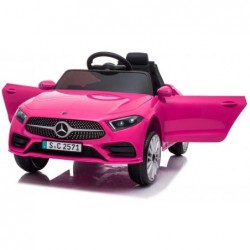 Auto Macchina Elettrica per Bambini 12V Mercedes CLS 350 AMG ROSA con Sedile in Pelle Telecomando 2.4 GHz Porte Apribili e MP3