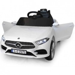 Auto Macchina Elettrica per Bambini 12V Mercedes CLS 350 AMG con Sedile in Pelle Telecomando 2.4 GHz Porte Apribili e MP3