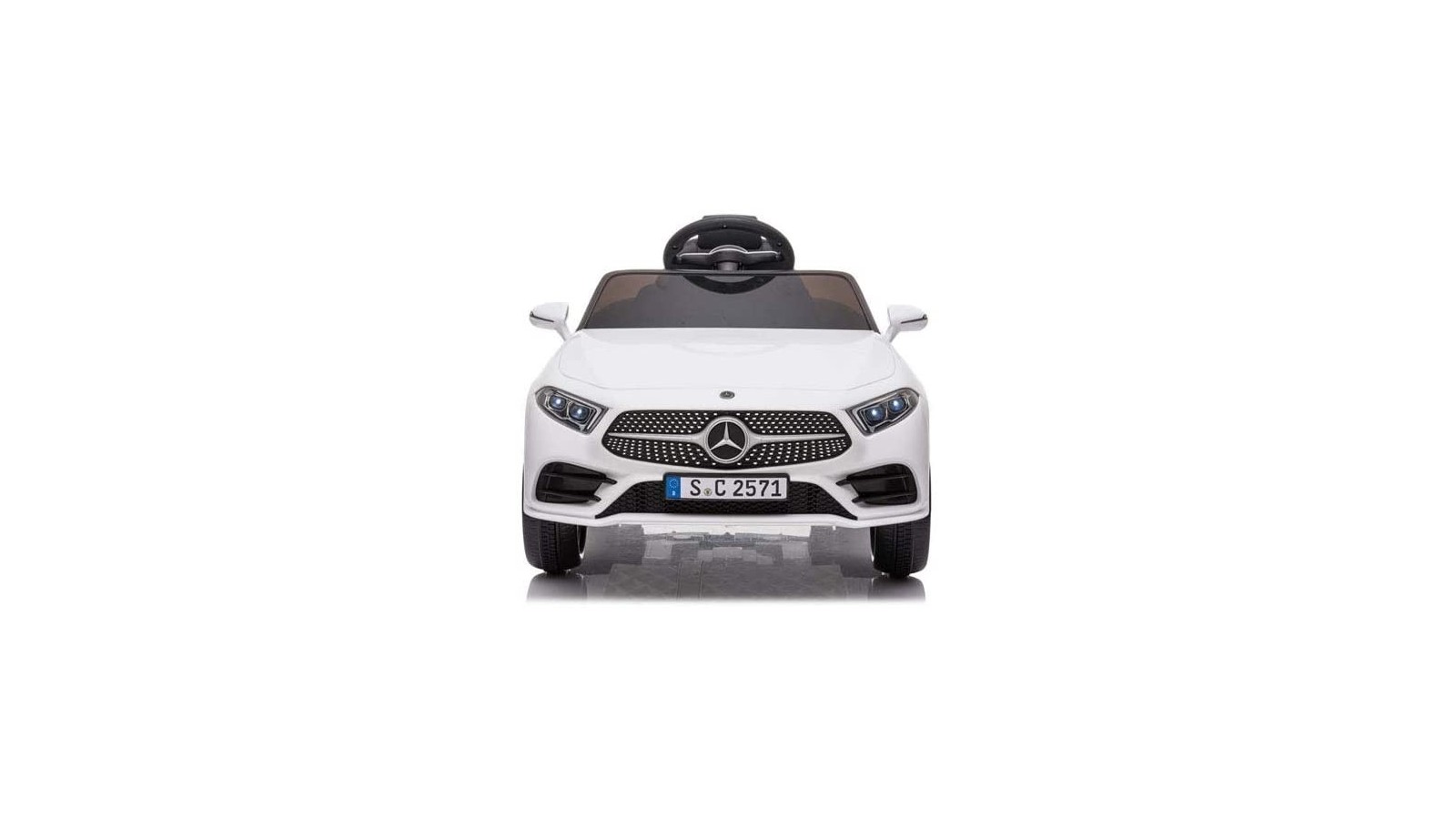 Auto Macchina Elettrica per Bambini 12V Mercedes CLS 350 AMG con Sedile in Pelle Telecomando 2.4 GHz Porte Apribili e MP3