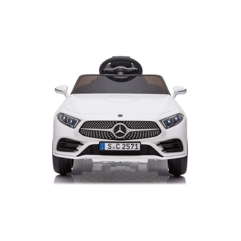 Auto Macchina Elettrica per Bambini 12V Mercedes CLS 350 AMG con Sedile in Pelle Telecomando 2.4 GHz Porte Apribili e MP3