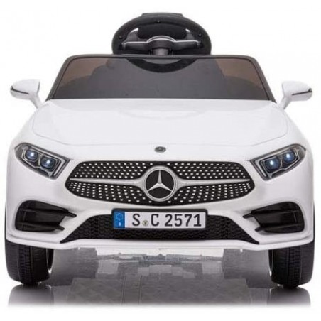 Auto Macchina Elettrica per Bambini 12V Mercedes CLS 350 AMG con Sedile in Pelle Telecomando 2.4 GHz Porte Apribili e MP3