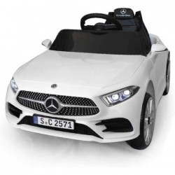 Auto Macchina Elettrica per Bambini 12V Mercedes CLS 350 AMG con Sedile in Pelle Telecomando 2.4 GHz Porte Apribili e MP3