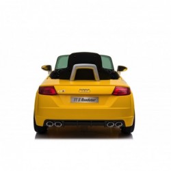 Auto Macchina Elettrica per Bambini 12V Audi TT S RoadSter Sedile Pelle con Telecomando Gialla