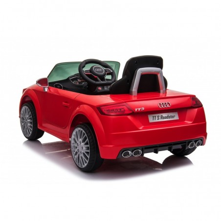Auto Macchina Elettrica per Bambini 12V Audi TT S RoadSter Sedile Pelle con Telecomando Rossa